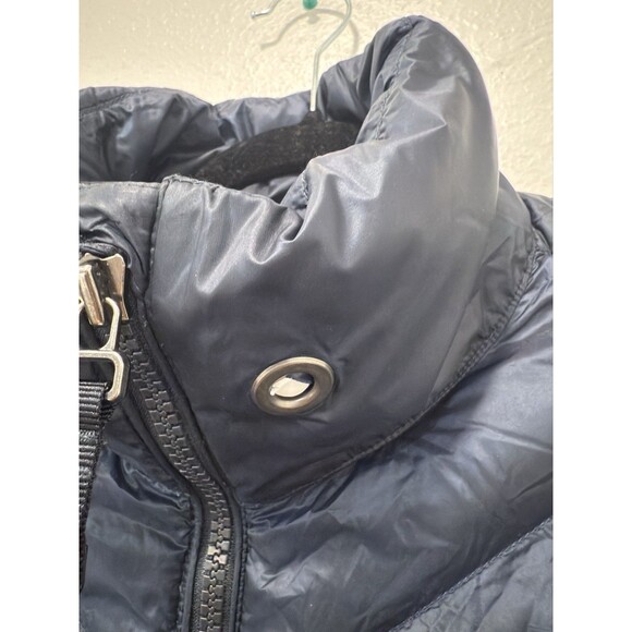 Athleta Banner Peak Goose Down Jacket Navy Blue  Water Resistant small - Picture 6 of 11